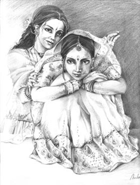 Shringar - pencil drawing