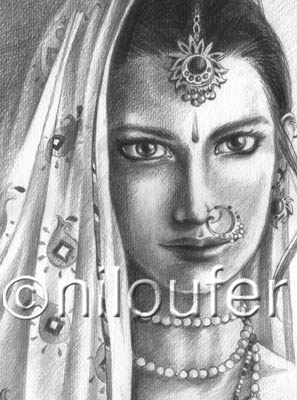 Shringar2 - pencil drawing